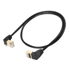 Cat8 Ethernet Cable 90 Degree Upward To Down Angle 0.5M 40Gbps 2000Mhz