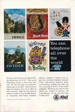 Magazine Ad - 1967 - AT&T / Bell System - telephone the world #1
