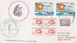 Cubierta Argentina 1978 enviada desde Antarctic Cruising Expedition m/s Lindblad Explor