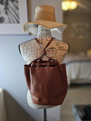 FENDI Epi Leather Camel Backpack Shoulder Includes COA   AUTHENTIC 