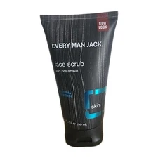 Every Man Jack Face Scrub and pre-shave Natural Menthol 5 fl oz Tube NEW