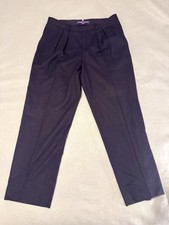 Ralph Lauren Purple Label Wool Slacks Women  s 10 Pleated Navy SEE DESCRIPTION
