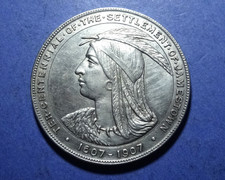 1907 Jamestown Tercentennial Expo So-Called Dollar AU details READ DESCRIPTION