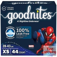 Goodnites Boys' Nighttime Underwear - XS Count 44