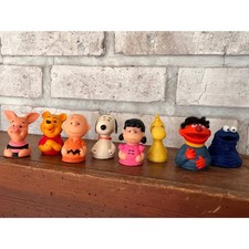 Vintage Lot of 8 Cartoon Classic Rubber Finger Puppets 1950s 1960s 1970s