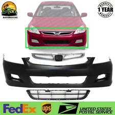 Front Bumper Cover Kit For 2006-2007 Honda Accord Sedan HO1000235 HO1036101