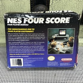 1990 NINTENDO NES FOUR SCORE FOUR PLAYER MODULE ACCESSORY Damaged Box