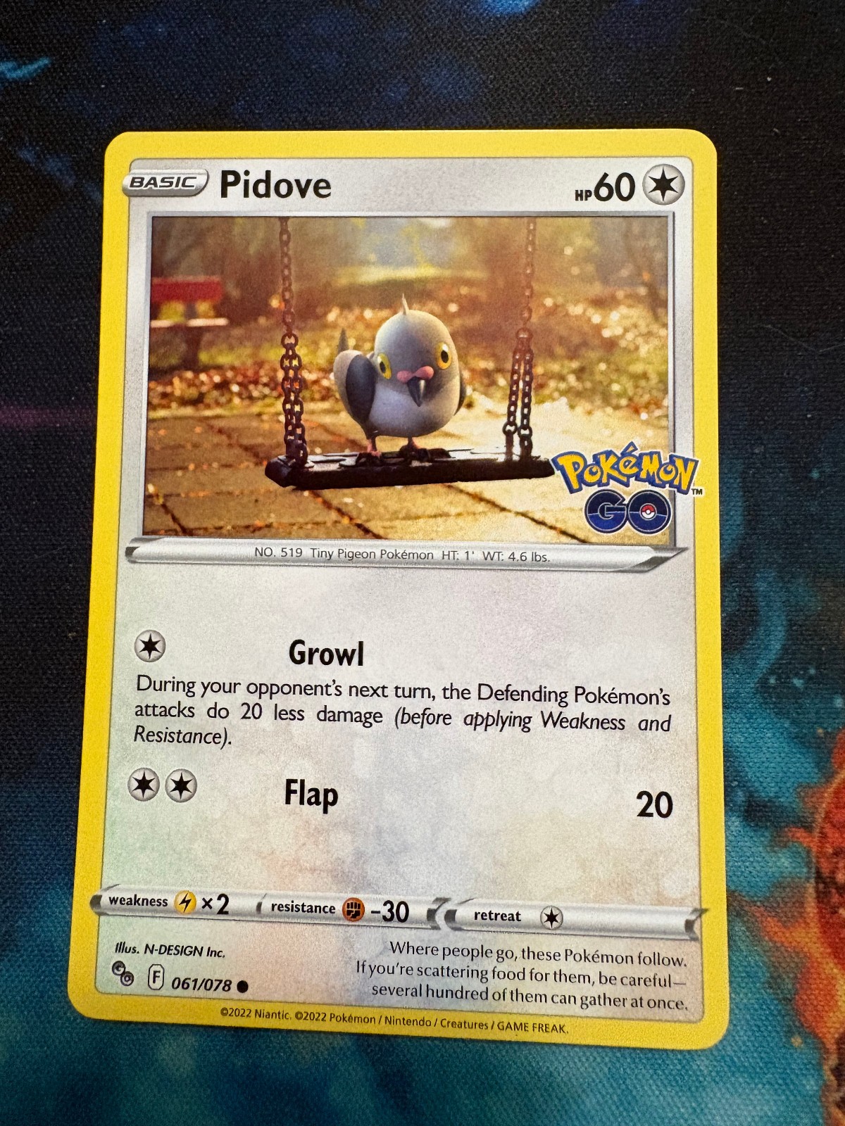 Pidove Common Pokemon GO 061/078 LP