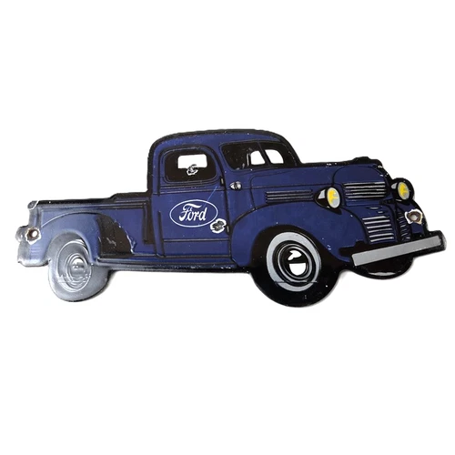 Vintage Ford Trucks Sign - Gas Motor Oil Pump Automotive Service Porcelain Sign