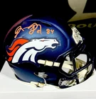 Shannon Sharpe Signed Mini Helmet Denver Broncos TE Beckett Certified