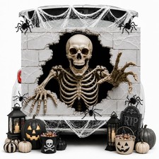 Halloween Trunk or Treat Car Decorations Kit with Skeleton Design