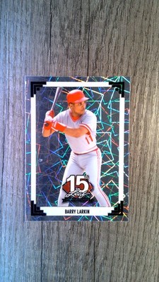 Barry Larkin 2025 Leaf 15 Anniv. #91B9 '91 Leaf Silver Lazer 9/15