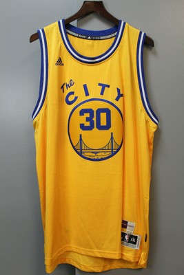 Adidas Stephen Curry The City Golden State Warriors Hardwood Classic Jersey 2xl Ebay