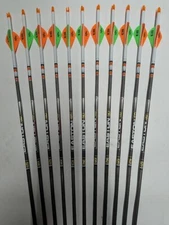 @NEW@ 12- Easton 5.0 High Velocity 340 5mm Carbon Dip/Crested Arrows