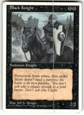 MTG Magic the Gathering Black Knight (121/379) Fourth Edition LP