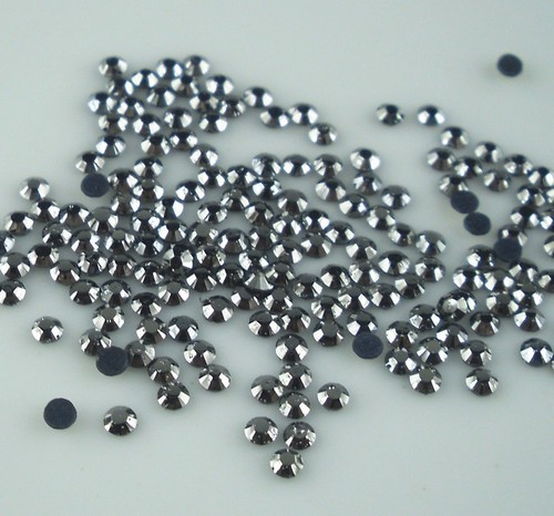 SS6 Hot fix ferro 2mm gelatina AB resina cristallo sfaccettato fondo piatto strass - Foto 46 di 47