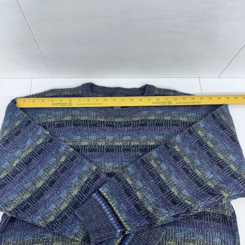 Pullover de Colección Jantzen Para Hombres Años 90 Bloque de Color Mezcla Acrílico Azul Negro Talla XL - Imagen 8 de 10