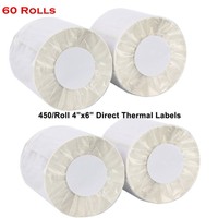 60 Rolls 450/roll 4x6 Direct Thermal Shipping Labels - Zebra Eltron Zp450 Lp2844 60 Rolls 450/roll 4x6 Direct Thermal Shipping Labels - Zebra Eltron Zp450 Lp2844