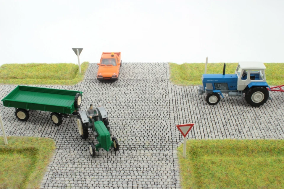 H0 Straße Kopfsteinpflaster gerade Spur HO H0m H0e 1:87 Joker Ruegen 8703005 - Bild 3 von 4