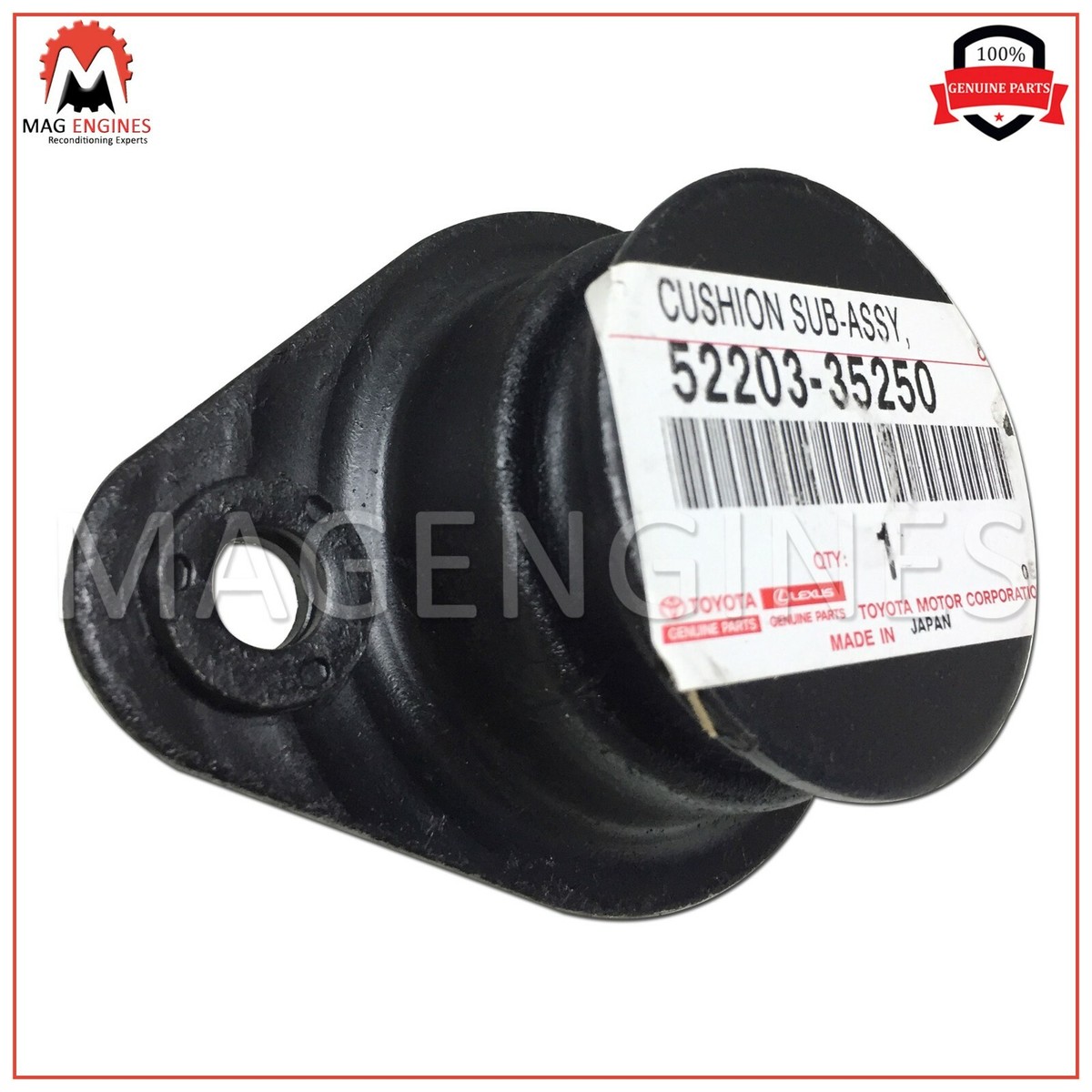 52203-35250 GENUINE OEM CUSHION SUB-ASSY, CAB MOUNTING, NO.2  