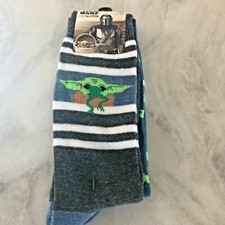 Star Wars Mandalorian Baby Yoda - 2 Pair Pack - Shoe Size 6.5-12 NEW