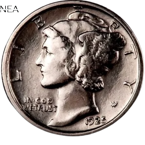 1925-S Mercury Dime ~ Borderline Uncirculated (AU++) ~ 90% Silver