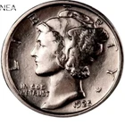1925-S Mercury Dime ~ Borderline Uncirculated (AU++) ~ 90% Silver