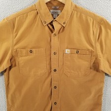 Carhartt Work Shirt Medium Rugged Flex Canvas Stretch Utility Mechanic Relaxed