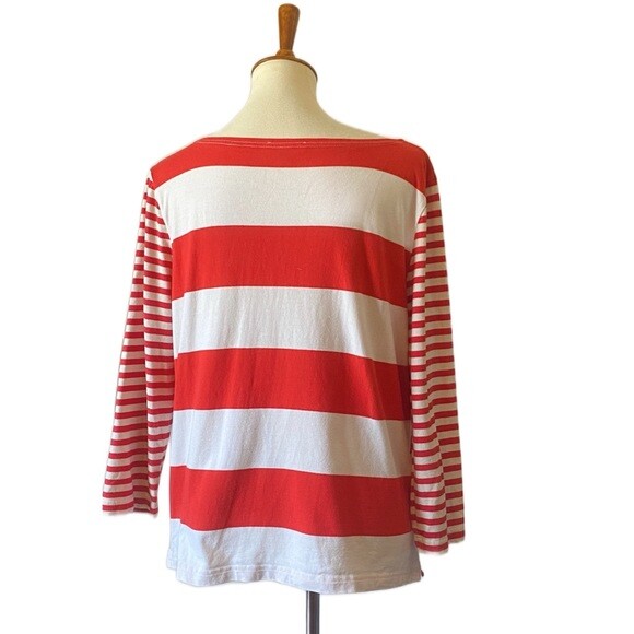 J. Crew patchwork striped top size Large - image 3