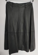 ZARA Kunstlederrock Rock lang schwarz Größe M,  A-Linie