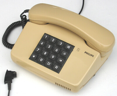 Philips Tel 01 LX / 0164   Tastentelefon beige, TAE-Stecker, Post, Telekom