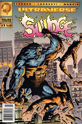 Sludge #7 Newsstand Cover Malibu Comics
