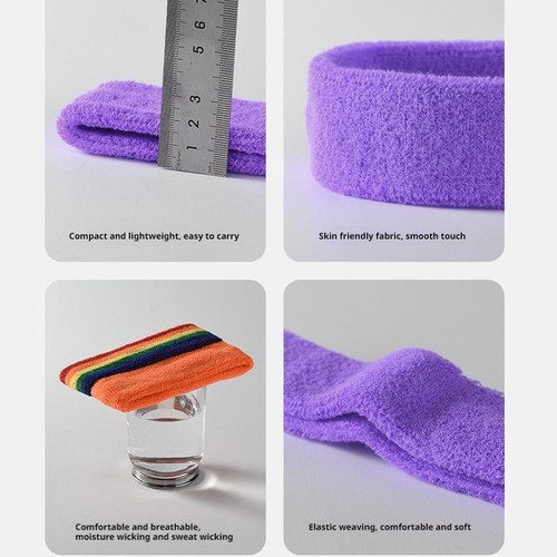 Sweatband Hairband Sports Sweat Headband Yoga Gym Exercise Unisex Head Band S4F - Picture 13 of 18