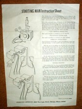 Strombecker Starting Man Vintage Assembly Instruction Flyer PHOTO COPY ONLY