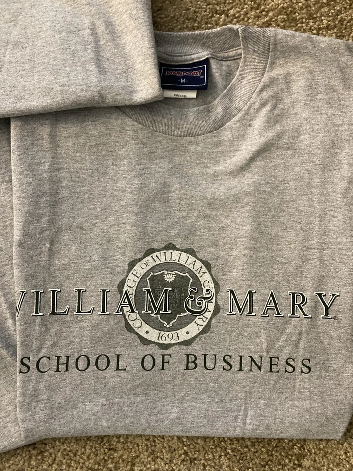 College Of William & Mary JanSport Lote De 3 Camisetas Para Hombre Camiseta Talla Mediana Gris Foto 3 de 4