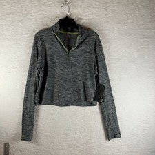 Hind Cropped Top Womens XL Heather Gray Polye...