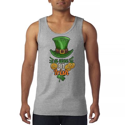 A Wee Bit Irish Tank Top St. Patrick's Day Shamrock Leprechaun Hat Men's Top