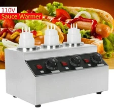 1-4 Pan Commercial Electric Sauce Warmer, Hot Fudge Warmer Cheese Sauce Warmer