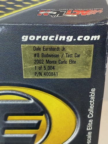 Dale Earnhardt Jr. #8 Budweiser Test Car 2003 Action Elite Escala 1:24 Diecast - Imagen 11 de 11
