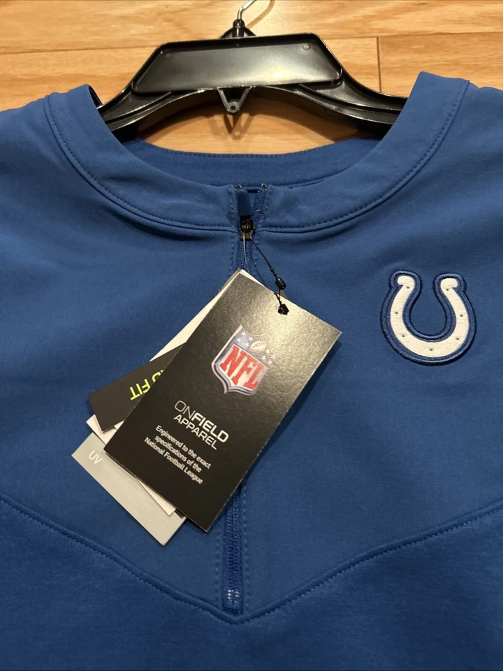 Camiseta Nike NFL Indianapolis Colts On-Field DriFIT Media Cremallera UV Talla S NKP7 Azul Para Hombre’s Foto 2 de 4