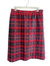 VTG Pendleton Skirt Tartan Plaid Wool Midi 14P Lined Pleaded Pockets Made in USA