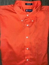 Mens Chaps Classic Fit Twill Long Sleeve Button Up Shirt 18 18 1/2 36-37 EUC