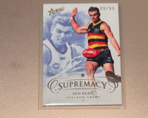 LOW!!!  2021 AFL SELECT SUPREMACY BEN KEAYS GOLD BASE  ADELAIDE CROWS 08/90 - Picture 1 of 2