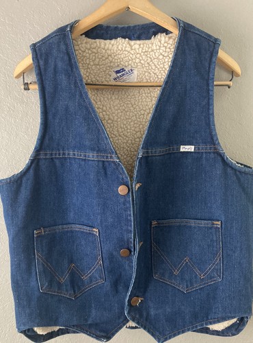 Denim Vest Sherpa Lined USA 