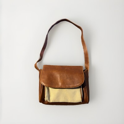 Vintage FRATELLI ROSSETTI Crossbody Brown Purse Handbag Italy Made Shoulder Bag