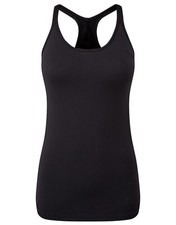 Racer Back Vest Women Ladies Sports Seamless Ribbed Tank Top With Secret Support