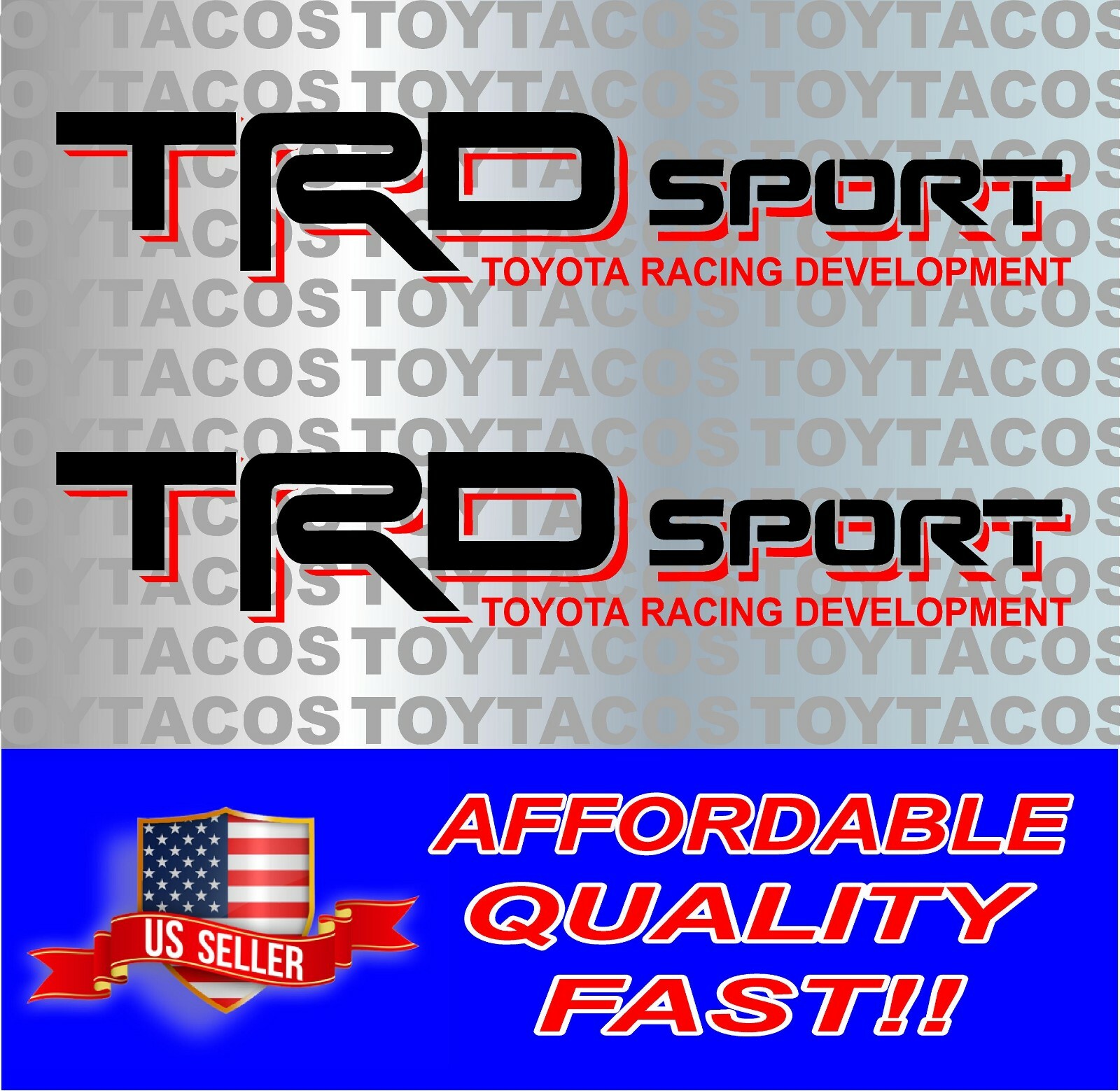 Toyota TRD Sport Vinyl Decal Stickers Emblem 1 PAIR SET Tundra Tacoma ...