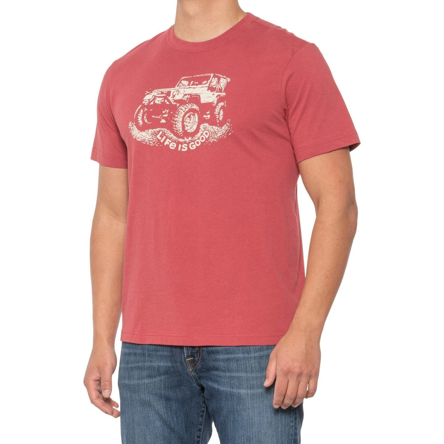 NWT LIFE IS GOOD MEN S/S T-Shirt Jeep 4X4 Off Road Medium