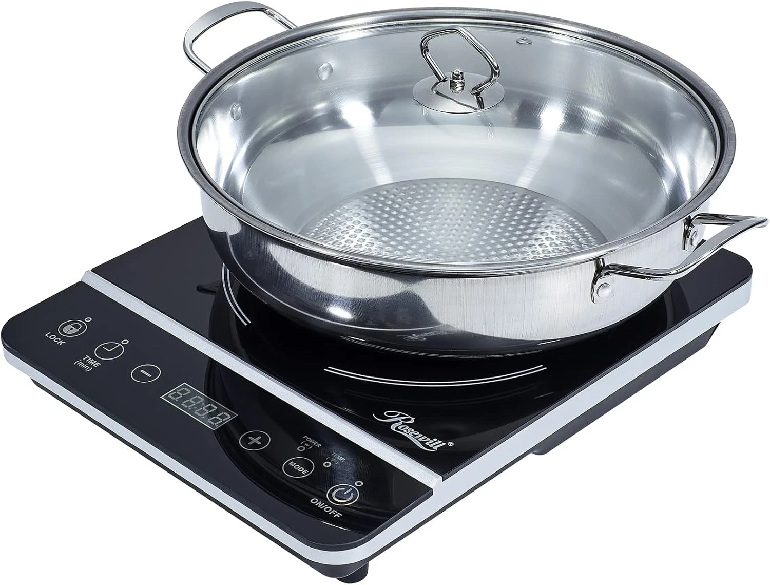 Induction Cooker 1800 Watt, Induction Cooktop, Electric Burner with Stainless St