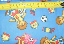 Dora The EXPLORER and Diego soccer sports print fabric material  44x100"